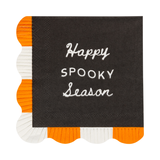 Servilleta con flecos -happy spooky season- pack 24 uds.