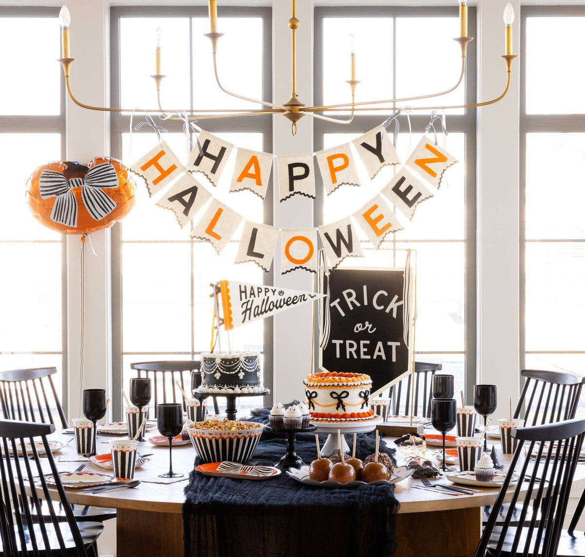 Guirnalda de fieltro «Happy Halloween»