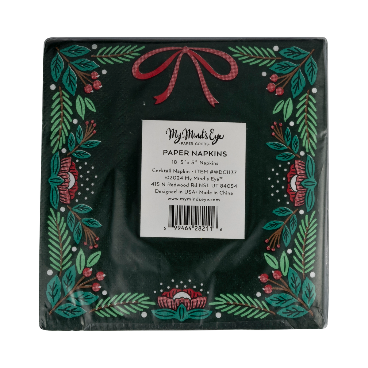 Servilleta Navidad -Eat Drink & Be Merry- pack 24 uds.
