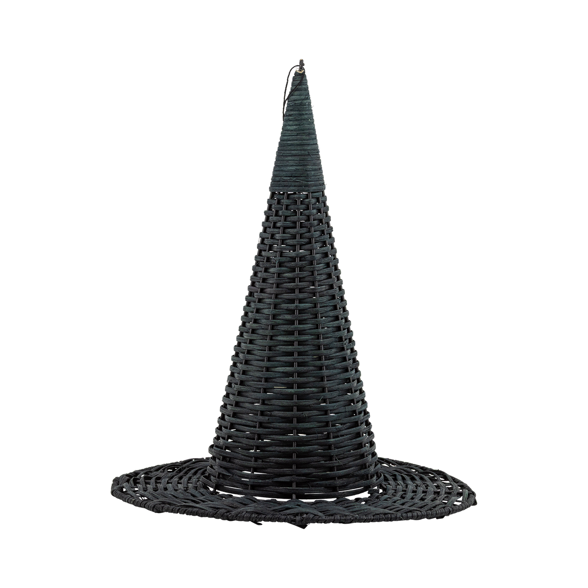 Sombrero de bruja decorativo de ratán natural