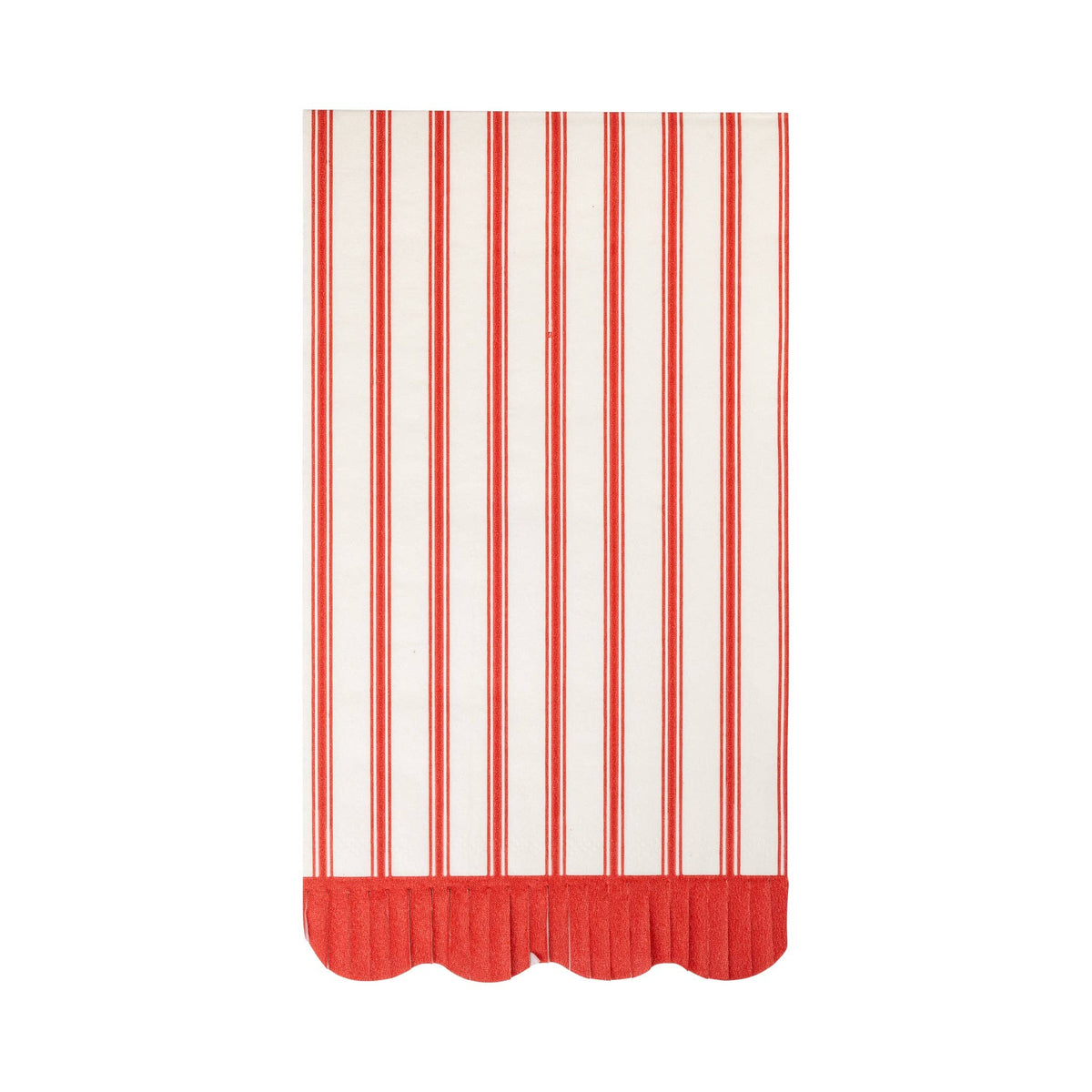 Servilleta rectangular rayas rojo y blanco- pack 24 uds.