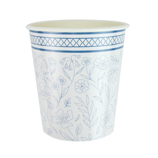 Vasos flores axules- pack 8 uds.