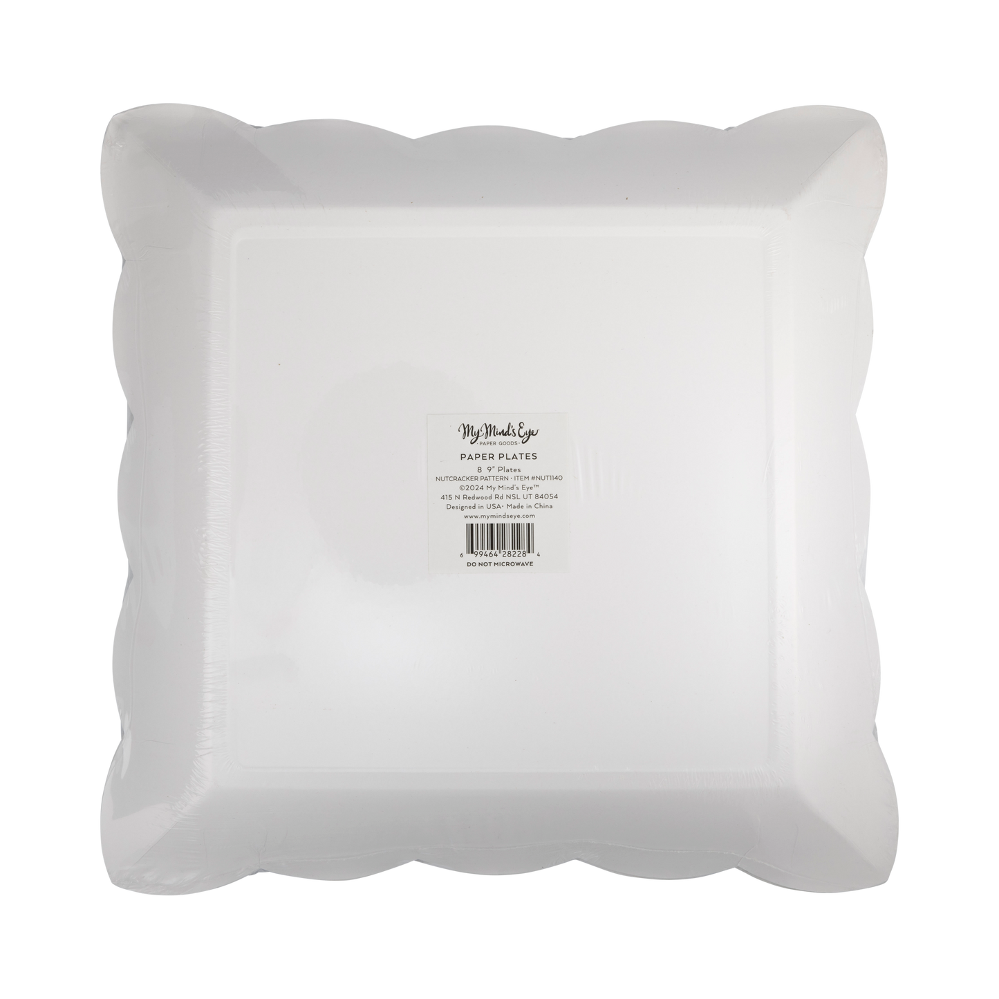 Plato cuadrado cascanueces- pack 8 uds.