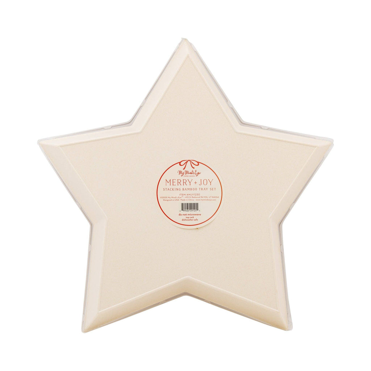 Conjunto de bandejas de Bambú con forma de estrella- pack de 3 uds.