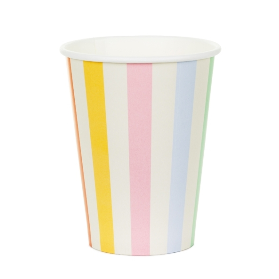 Vasos Rayas de colores – Pack 6 uds.