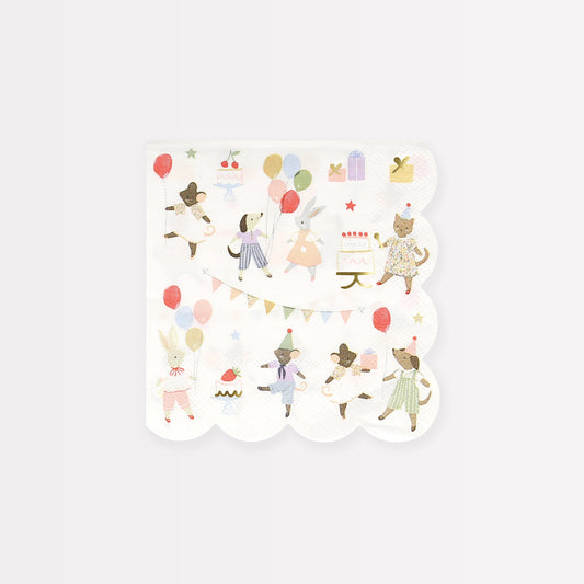 Servilletas animal friends pequeñas- pack 16 uds.