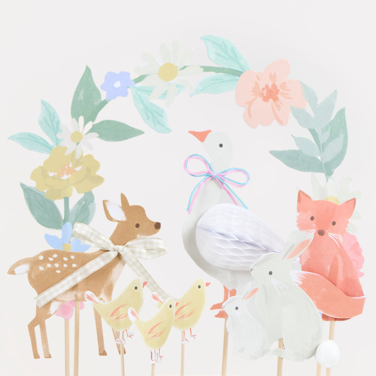Toppers animalitos del bosque- pack 8 uds.