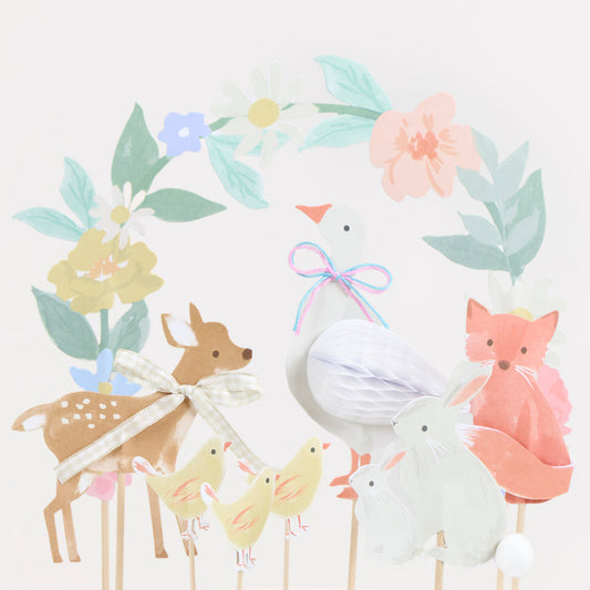 Toppers animalitos del bosque- pack 8 uds.