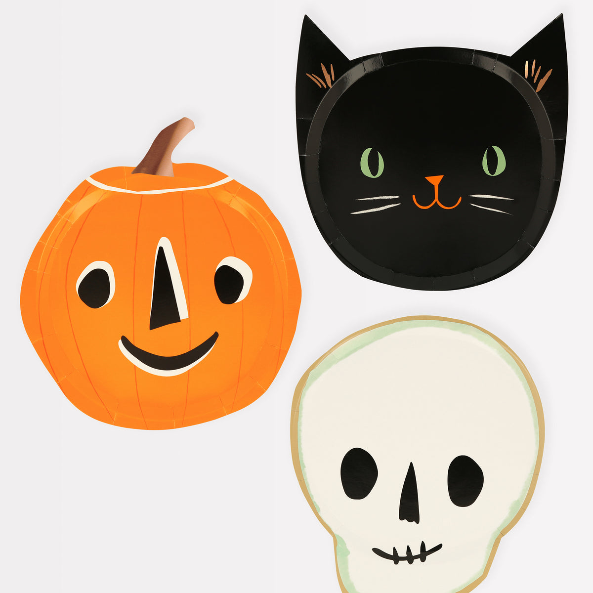 Platos formas halloween- pack 8 uds.
