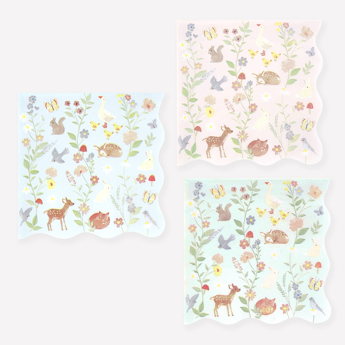 Servilletas animalitos del bosque pequeñas- pack 16 uds.