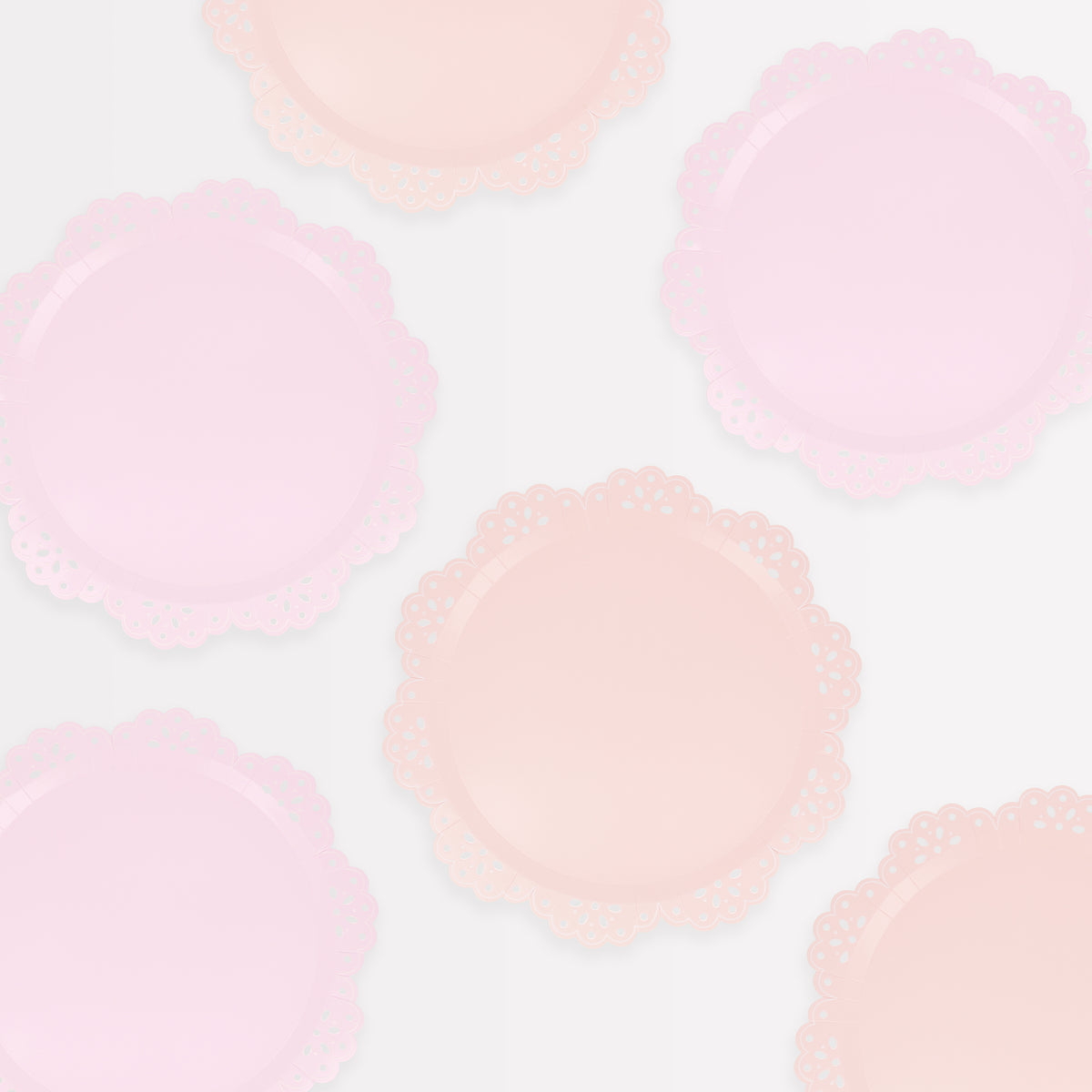 Plato blonda rosa pequeño – Pack 8 uds.