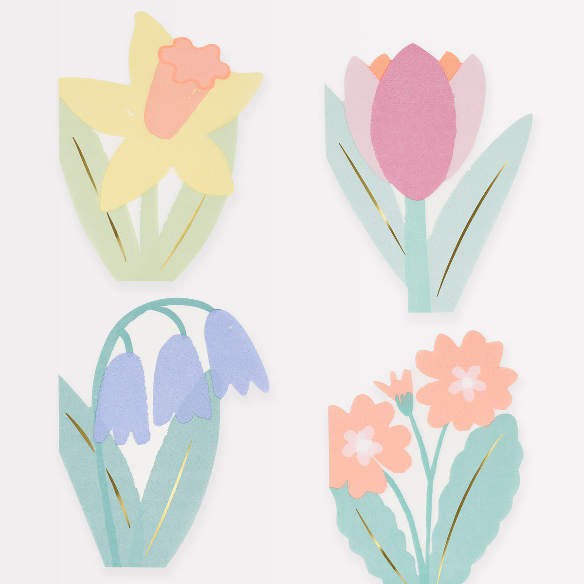 Servilletas con forma de flor – Pack 16 uds.