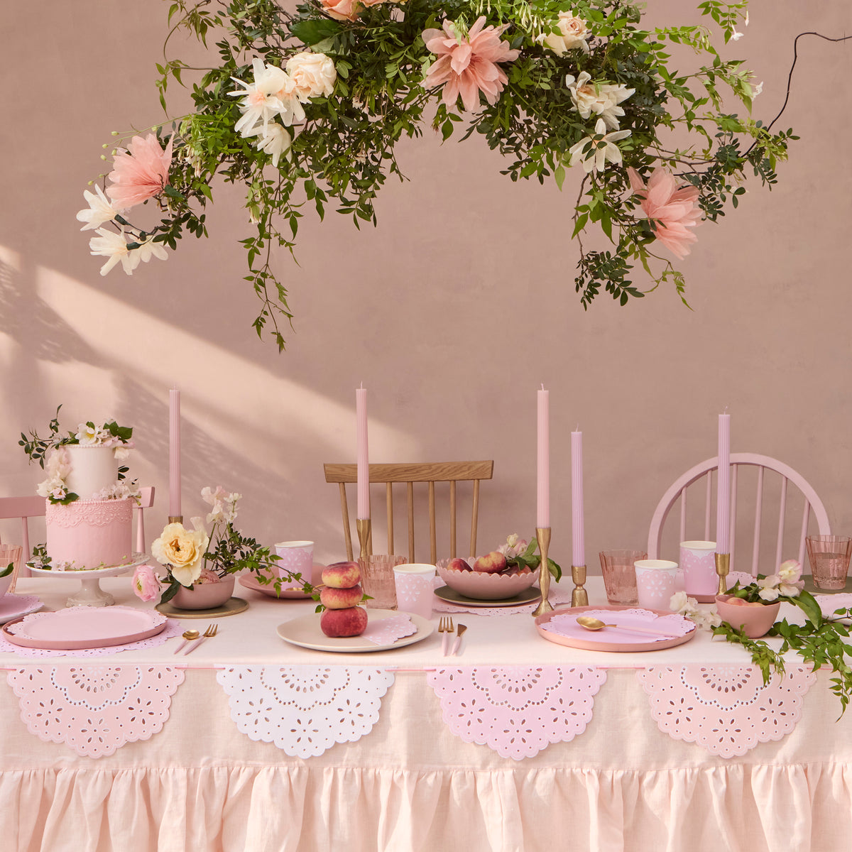 Guirnalda blondas tonos pastel