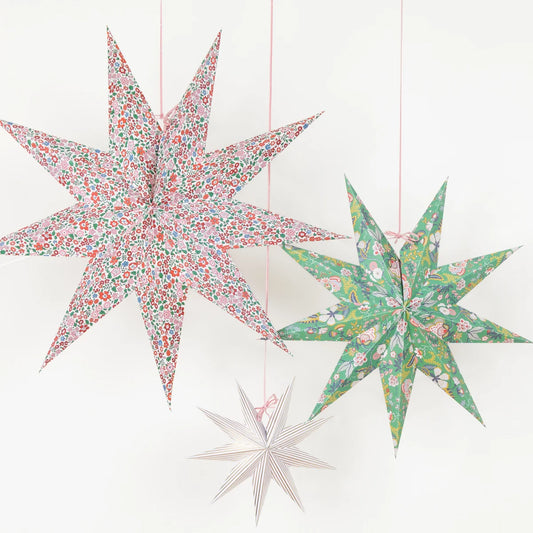 Estrellas decorativas Liberty- pack 3 uds.