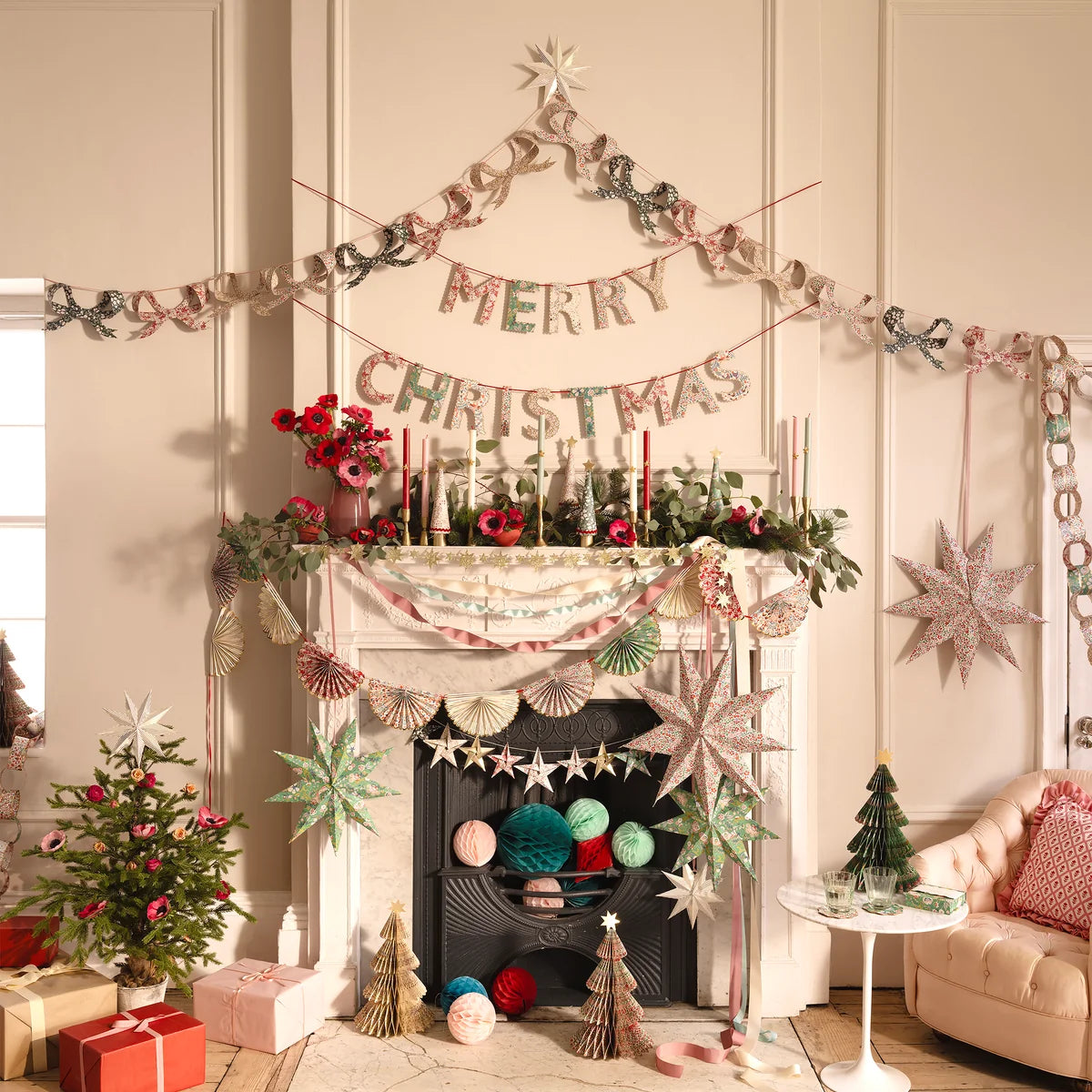 Estrellas decorativas Liberty- pack 3 uds.
