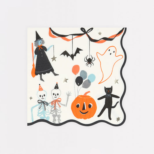 Servilletas iconos Halloween- pack 16 uds.