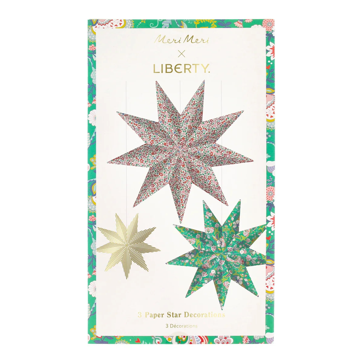 Estrellas decorativas Liberty- pack 3 uds.