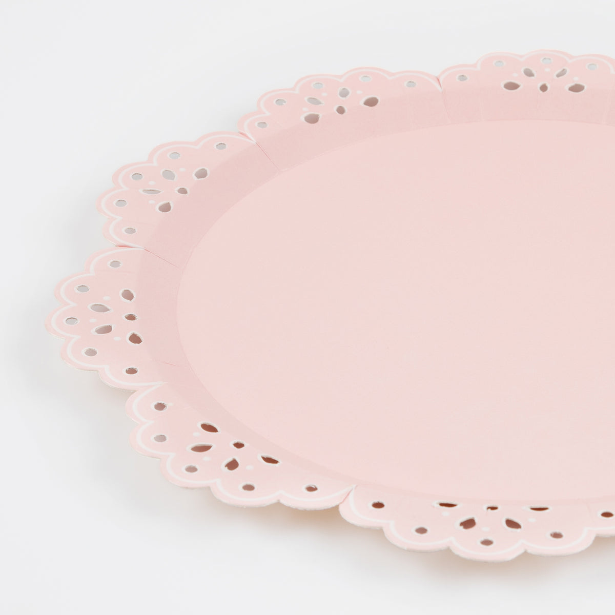 Plato blonda rosa grande – Pack 8 uds.