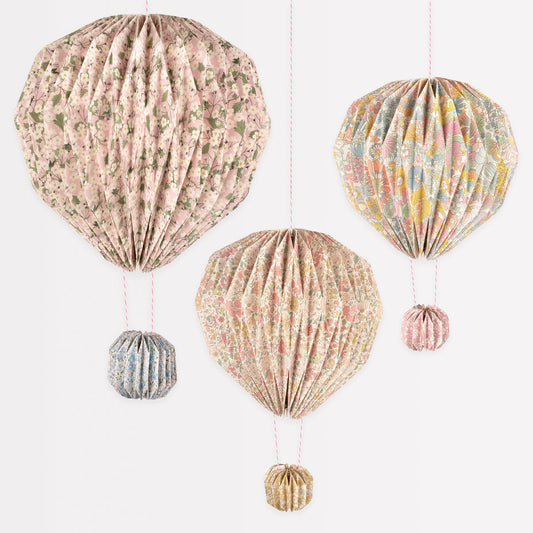Globos origami decorativos Liberty – Pack 3 uds.