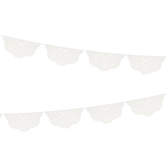 Guirnalda blonda blanca