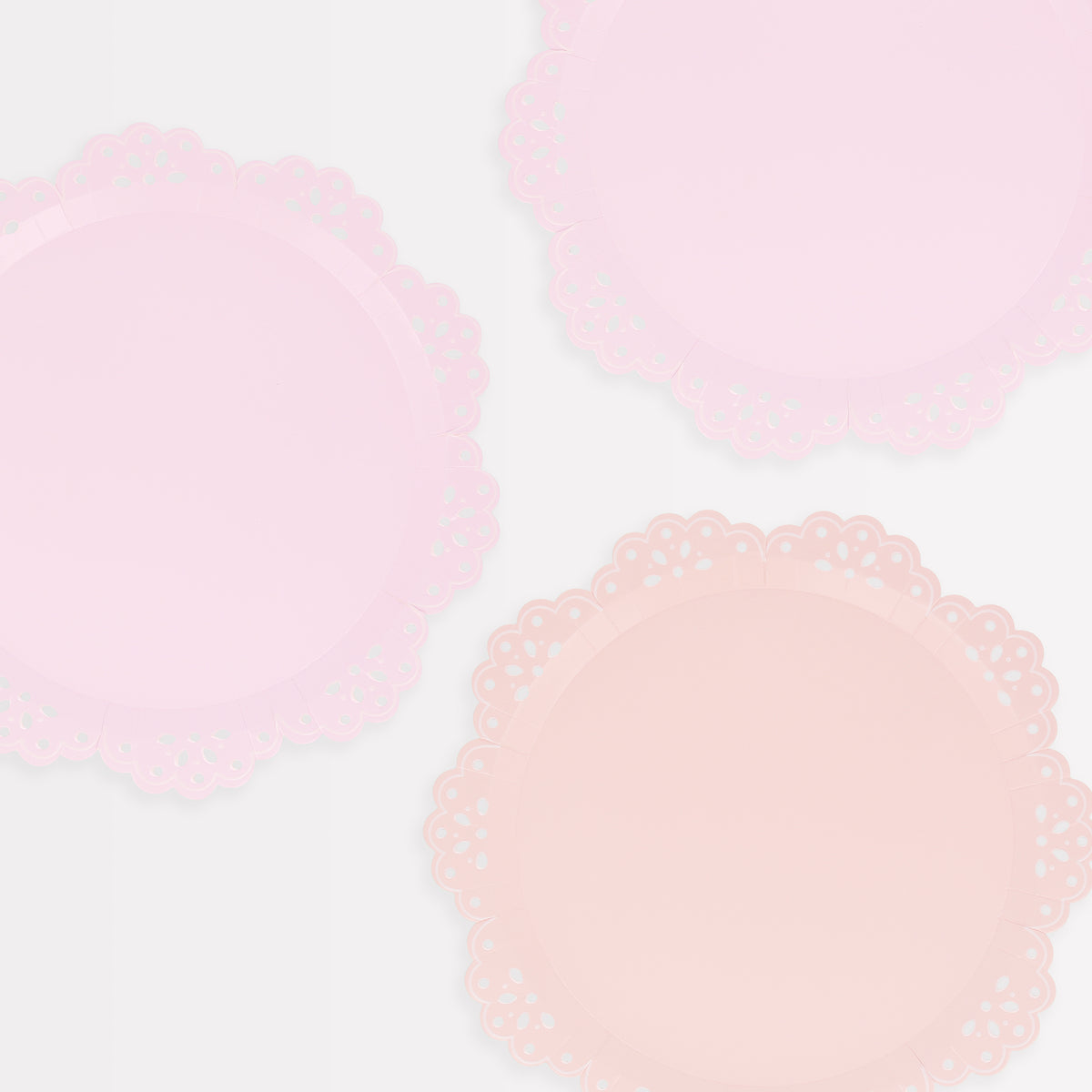 Plato blonda rosa grande – Pack 8 uds.