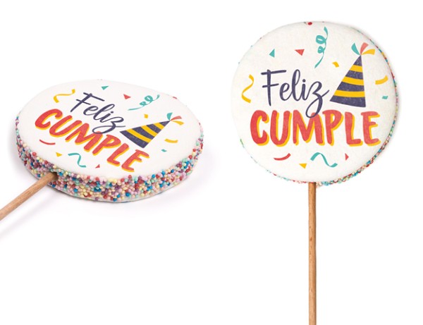 Piruleta de Nube Feliz Cumpleaños