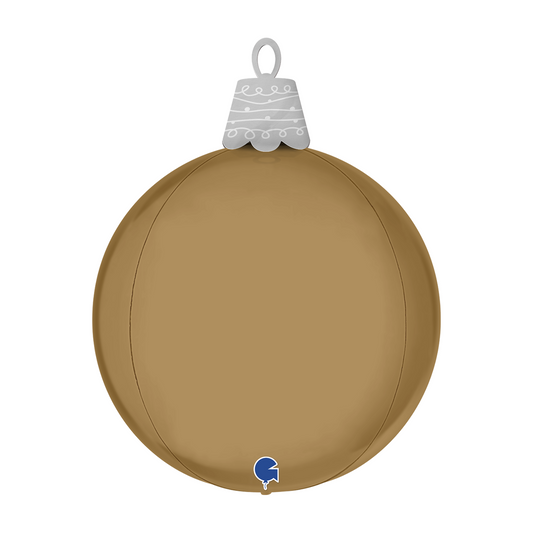 Globo foil bola de Navidad champán para inflar con aire