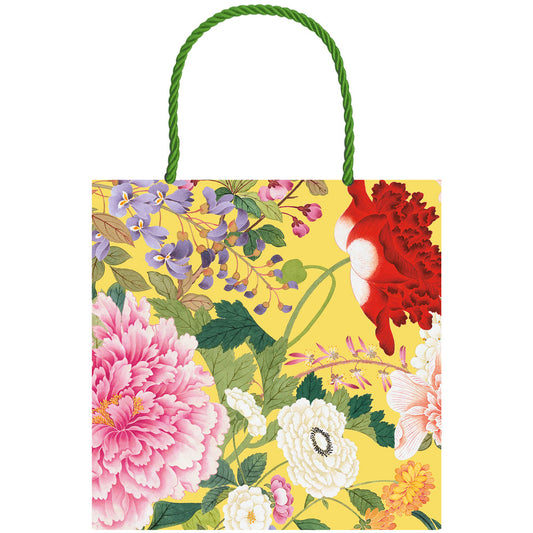 Bolsa de regalo estampada flores pequeña