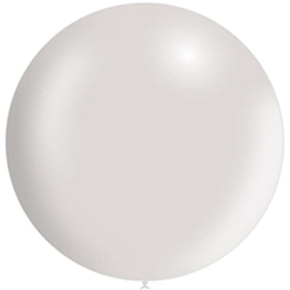 Globo látex liso XL Plateado perlado