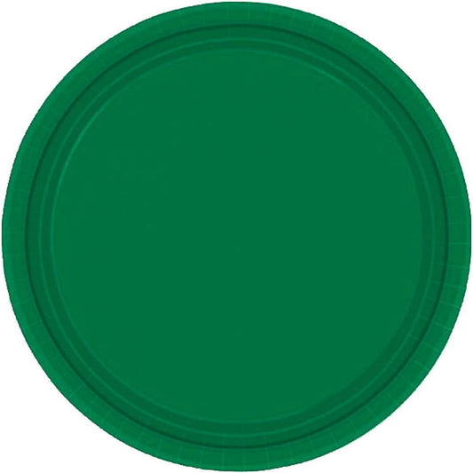Platos lisos verdes 18 cm, Pack 8 u.