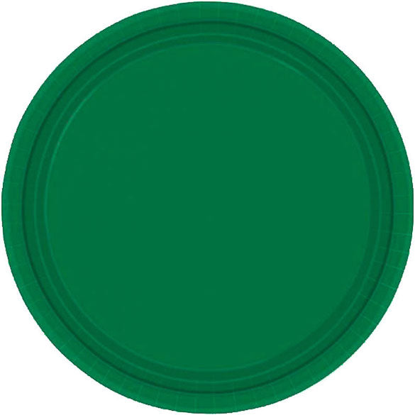 Platos lisos verde 23 cm, Pack 8 u.