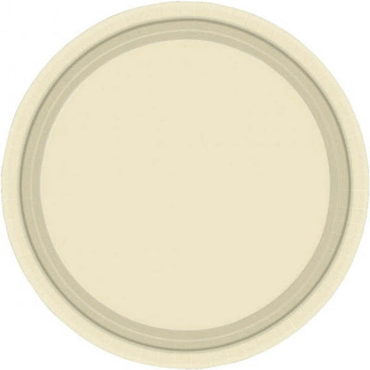 Platos Crema lisos 23 cm, Pack 8 u.