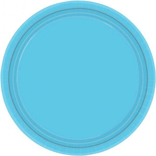 Plato liso turquesa mediano - pack 8 uds.Plato liso turquesa mediano - pack 8 uds