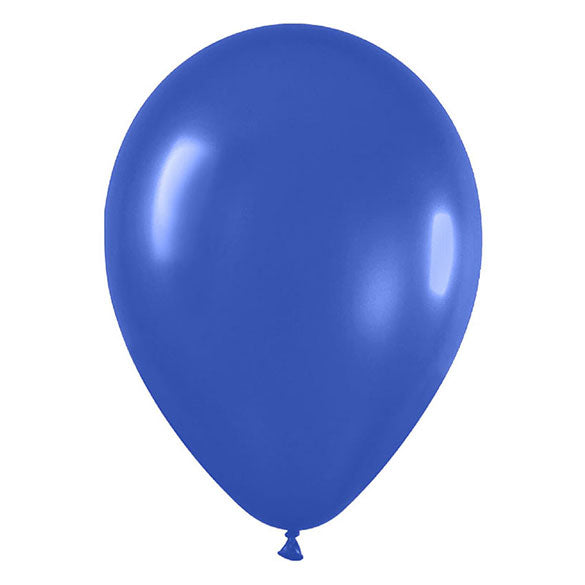 Globos de látex Azul Real lisos 30 cm. Pack 12 u.