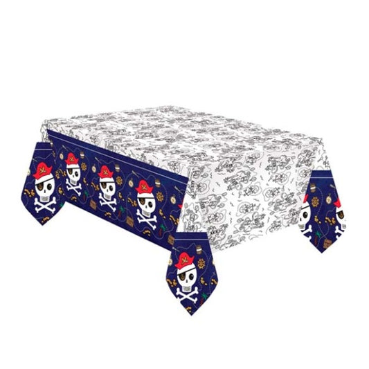 Mantel Piratas 180 x 120 cm papel, Pack 1 u.