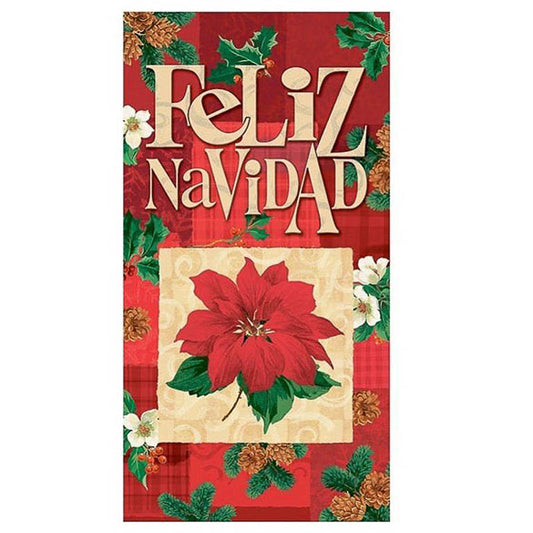 Plástico puerta Feliz Navidad