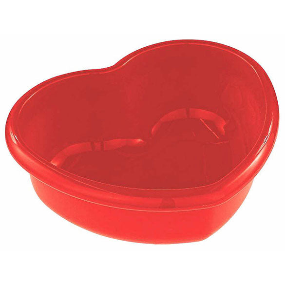 Bowl rojo forma corazón de plástico
