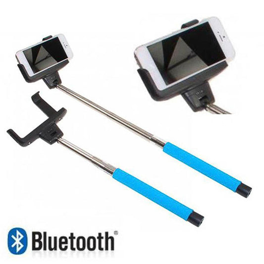 Palo extensible monopod azul bluetooth
