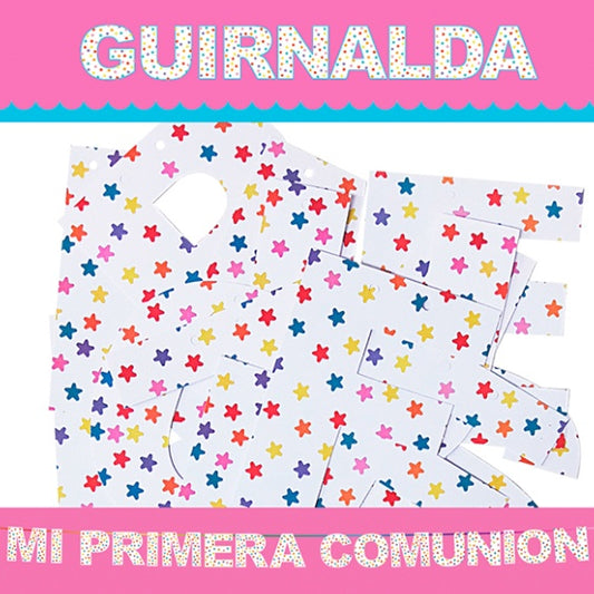 Guirnalda articulada Mi Primera Comunión, niña