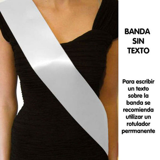 Banda sin texto lisa blanca