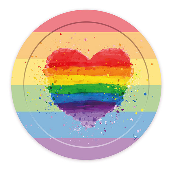 Platos Arco Iris 23 cm, Pack 8 u.