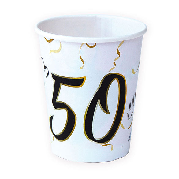 Vasos número 50, 220 ml, Pack 8 u.