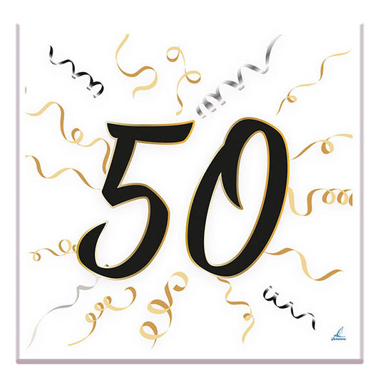 Servilletas número 50, 33 x 33 cm, Pack 20 u.