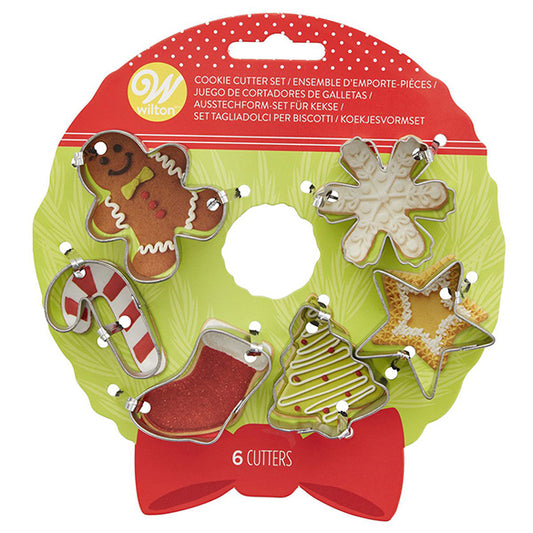 Cortadores de galletas mini Navidad Wilton, 6 u.