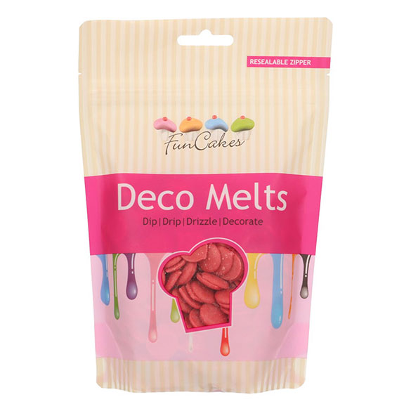 Deco Melts Rojo FunCakes, 250 gr.