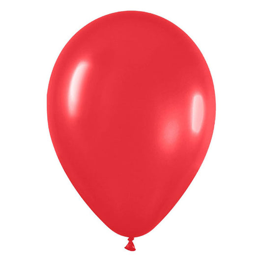 Globos de látex Rojos lisos 30 cm. Pack 12 u.