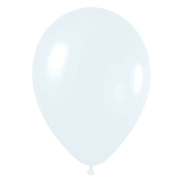 Globos de látex Blancos lisos 30 cm. Pack 12 u.