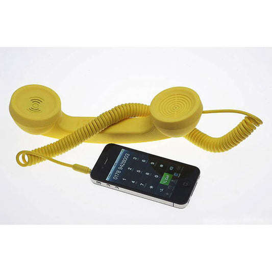 Auricular retro Pop Phone amarillo para iPhones, iPads y Smartphones