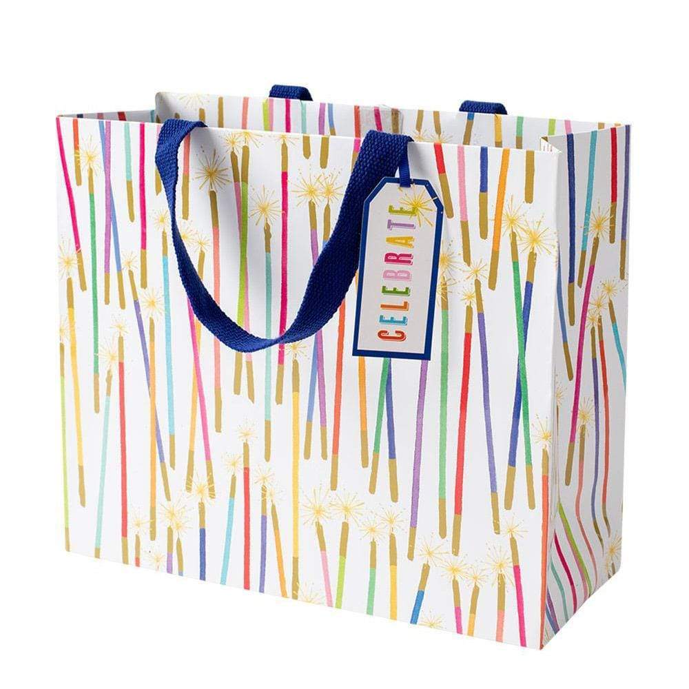 Bolsa de regalo velas de colores mediana