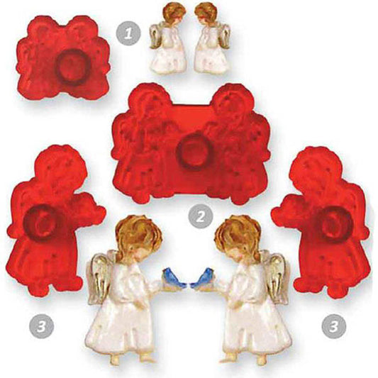 Cortadores de galletas con formas de angelitos, Set 4 u.